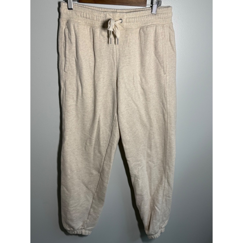 Aerie Always and Forever Fleece Joggers Oatmeal Heather Cream Small Sweatpants